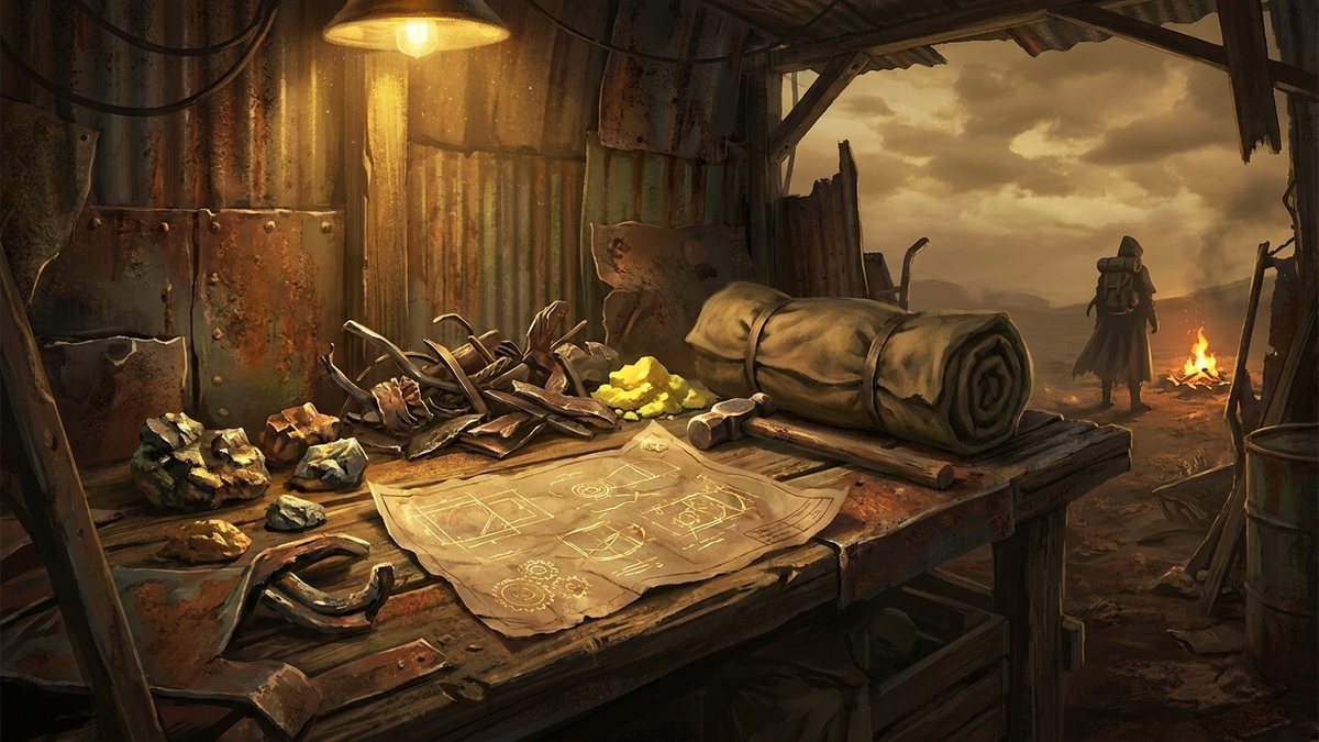 A list of Rust terms written on a wooden sign